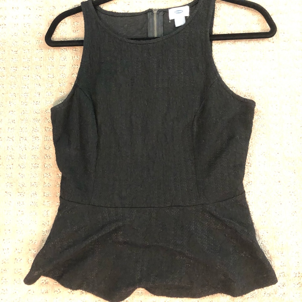 Old Navy Black Peplum Top